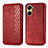 Custodia Portafoglio In Pelle Cover con Supporto S01D per Vivo Y16 Rosso