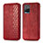 Custodia Portafoglio In Pelle Cover con Supporto S01D per Vivo Y21a Rosso