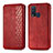 Custodia Portafoglio In Pelle Cover con Supporto S01D per Vivo Y50 Rosso