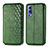 Custodia Portafoglio In Pelle Cover con Supporto S01D per Vivo Y72 5G Verde