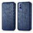 Custodia Portafoglio In Pelle Cover con Supporto S01D per Vivo Y75s 5G Blu