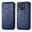 Custodia Portafoglio In Pelle Cover con Supporto S01D per Xiaomi Redmi 10 India Blu