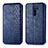 Custodia Portafoglio In Pelle Cover con Supporto S01D per Xiaomi Redmi 9 Prime India Blu