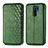 Custodia Portafoglio In Pelle Cover con Supporto S01D per Xiaomi Redmi 9 Prime India Verde