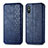 Custodia Portafoglio In Pelle Cover con Supporto S01D per Xiaomi Redmi 9AT Blu