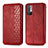 Custodia Portafoglio In Pelle Cover con Supporto S01D per Xiaomi Redmi Note 10 5G Rosso