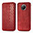 Custodia Portafoglio In Pelle Cover con Supporto S01D per Xiaomi Redmi Note 9 5G Rosso