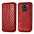 Custodia Portafoglio In Pelle Cover con Supporto S01D per Xiaomi Redmi Note 9 Rosso