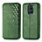 Custodia Portafoglio In Pelle Cover con Supporto S01D per Xiaomi Redmi Note 9 Verde