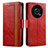 Custodia Portafoglio In Pelle Cover con Supporto S02D per Huawei Enjoy 50 Pro Rosso