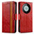 Custodia Portafoglio In Pelle Cover con Supporto S02D per Huawei Mate 60 Pro+ Plus Rosso