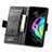 Custodia Portafoglio In Pelle Cover con Supporto S02D per Motorola Moto Edge Lite 5G
