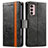 Custodia Portafoglio In Pelle Cover con Supporto S02D per Motorola Moto G42 Nero