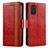 Custodia Portafoglio In Pelle Cover con Supporto S02D per Nokia G100 Rosso