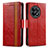 Custodia Portafoglio In Pelle Cover con Supporto S02D per OnePlus 11R 5G Rosso
