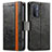 Custodia Portafoglio In Pelle Cover con Supporto S02D per OnePlus Nord N200 5G