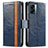 Custodia Portafoglio In Pelle Cover con Supporto S02D per OnePlus Nord N300 5G