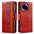 Custodia Portafoglio In Pelle Cover con Supporto S02D per Realme 11 5G Rosso