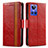 Custodia Portafoglio In Pelle Cover con Supporto S02D per Realme GT Neo3 5G Rosso