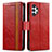 Custodia Portafoglio In Pelle Cover con Supporto S02D per Samsung Galaxy A13 4G Rosso