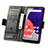 Custodia Portafoglio In Pelle Cover con Supporto S02D per Samsung Galaxy A22 5G SC-56B