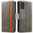 Custodia Portafoglio In Pelle Cover con Supporto S02D per Samsung Galaxy A31 Grigio