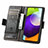 Custodia Portafoglio In Pelle Cover con Supporto S02D per Samsung Galaxy A72 4G