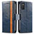 Custodia Portafoglio In Pelle Cover con Supporto S02D per Samsung Galaxy F02S SM-E025F