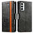 Custodia Portafoglio In Pelle Cover con Supporto S02D per Samsung Galaxy F23 5G Nero