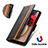 Custodia Portafoglio In Pelle Cover con Supporto S02D per Samsung Galaxy M02s