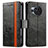 Custodia Portafoglio In Pelle Cover con Supporto S02D per Sharp Aquos R8 Nero