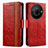 Custodia Portafoglio In Pelle Cover con Supporto S02D per Sharp Aquos R8s Pro Rosso