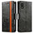 Custodia Portafoglio In Pelle Cover con Supporto S02D per Sharp Aquos wish3 Nero