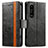 Custodia Portafoglio In Pelle Cover con Supporto S02D per Sony Xperia 1 III