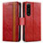 Custodia Portafoglio In Pelle Cover con Supporto S02D per Sony Xperia 1 III