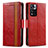 Custodia Portafoglio In Pelle Cover con Supporto S02D per Xiaomi Mi 11i 5G (2022) Rosso