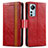 Custodia Portafoglio In Pelle Cover con Supporto S02D per Xiaomi Mi 12 5G Rosso