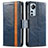 Custodia Portafoglio In Pelle Cover con Supporto S02D per Xiaomi Mi 12S 5G Blu