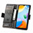 Custodia Portafoglio In Pelle Cover con Supporto S02D per Xiaomi Redmi 10 Power