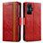 Custodia Portafoglio In Pelle Cover con Supporto S02D per Xiaomi Redmi K50 Gaming 5G Rosso