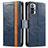 Custodia Portafoglio In Pelle Cover con Supporto S02D per Xiaomi Redmi Note 10 Pro 4G