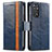 Custodia Portafoglio In Pelle Cover con Supporto S02D per Xiaomi Redmi Note 11 Pro 4G