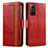 Custodia Portafoglio In Pelle Cover con Supporto S02D per Xiaomi Redmi Note 12S Rosso