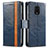 Custodia Portafoglio In Pelle Cover con Supporto S02D per Xiaomi Redmi Note 9 Pro Max