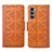 Custodia Portafoglio In Pelle Cover con Supporto S03D per Motorola Moto Edge S30 5G Marrone