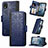 Custodia Portafoglio In Pelle Cover con Supporto S03D per Nokia C2 2nd Edition