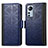 Custodia Portafoglio In Pelle Cover con Supporto S03D per Xiaomi Mi 12 5G Blu