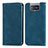 Custodia Portafoglio In Pelle Cover con Supporto S04D per Asus Zenfone 7 ZS670KS Blu