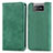 Custodia Portafoglio In Pelle Cover con Supporto S04D per Asus ZenFone 8 Flip ZS672KS Verde