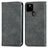 Custodia Portafoglio In Pelle Cover con Supporto S04D per Google Pixel 5a 5G Grigio